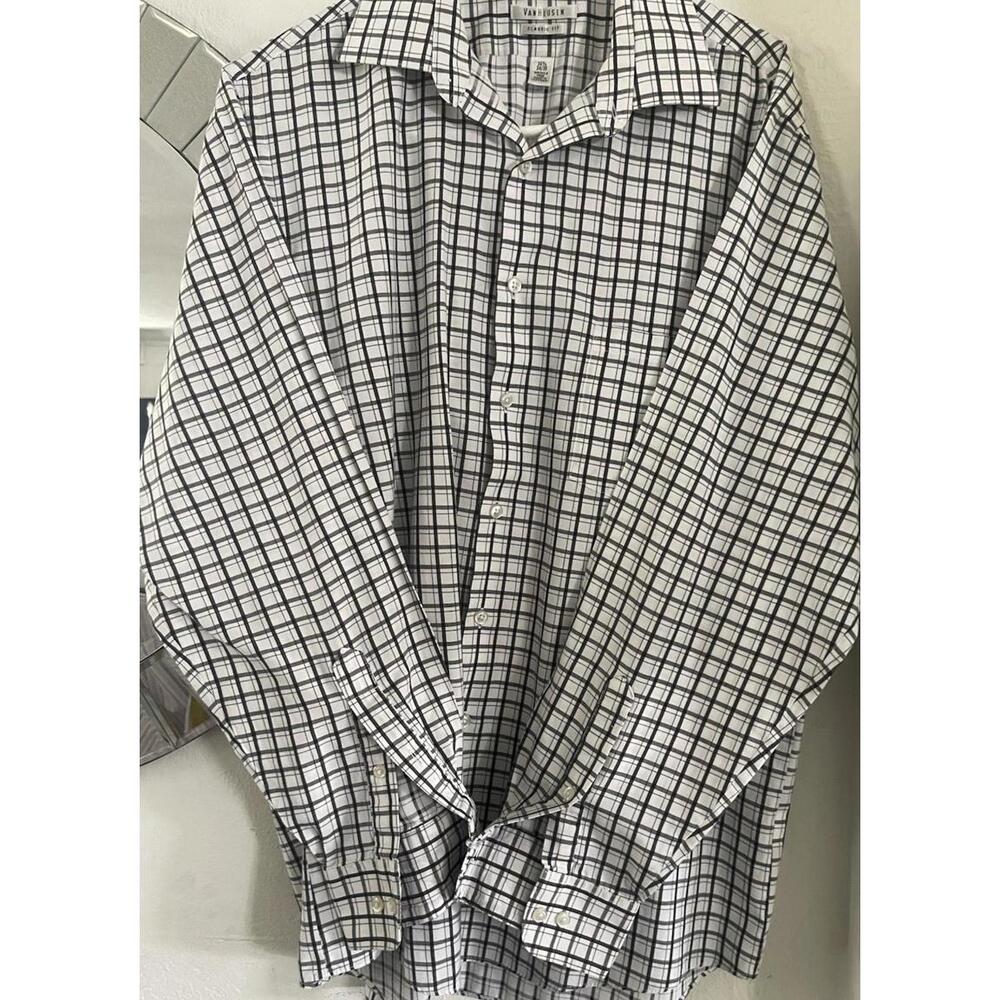 MEN'Van Heusen Ultra wkle Free Classic Fit LONG  SLV Shirt Men Sz16-16.5 34-35